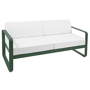 Canapé de jardin 2 places BELLEVIE Fermob cèdre-blanc grisé