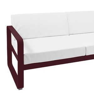 Canapé de jardin 2 places BELLEVIE Fermob Cerise noire-blanc grisé
