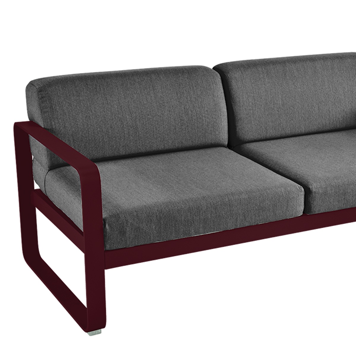 Canapé de jardin 2 places BELLEVIE Fermob Cerise noire-gris graphite
