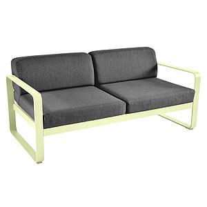 Canapé de jardin 2 places BELLEVIE Fermob citron givré-gris graphite