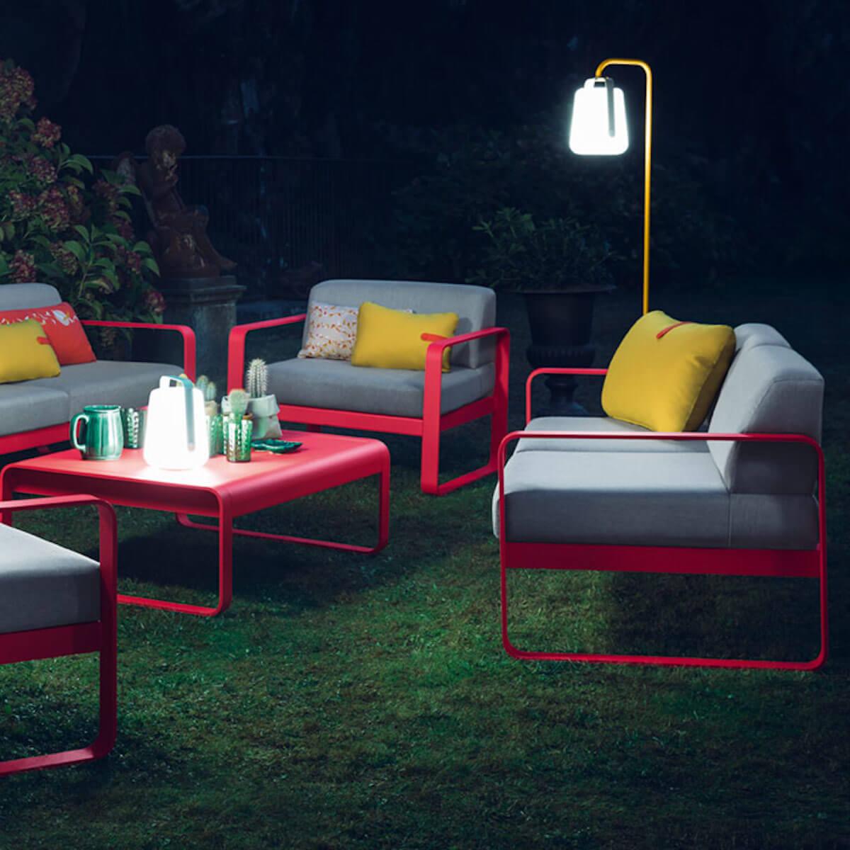 Canapé de jardin 2 places BELLEVIE Fermob gris argile-gris flanelle