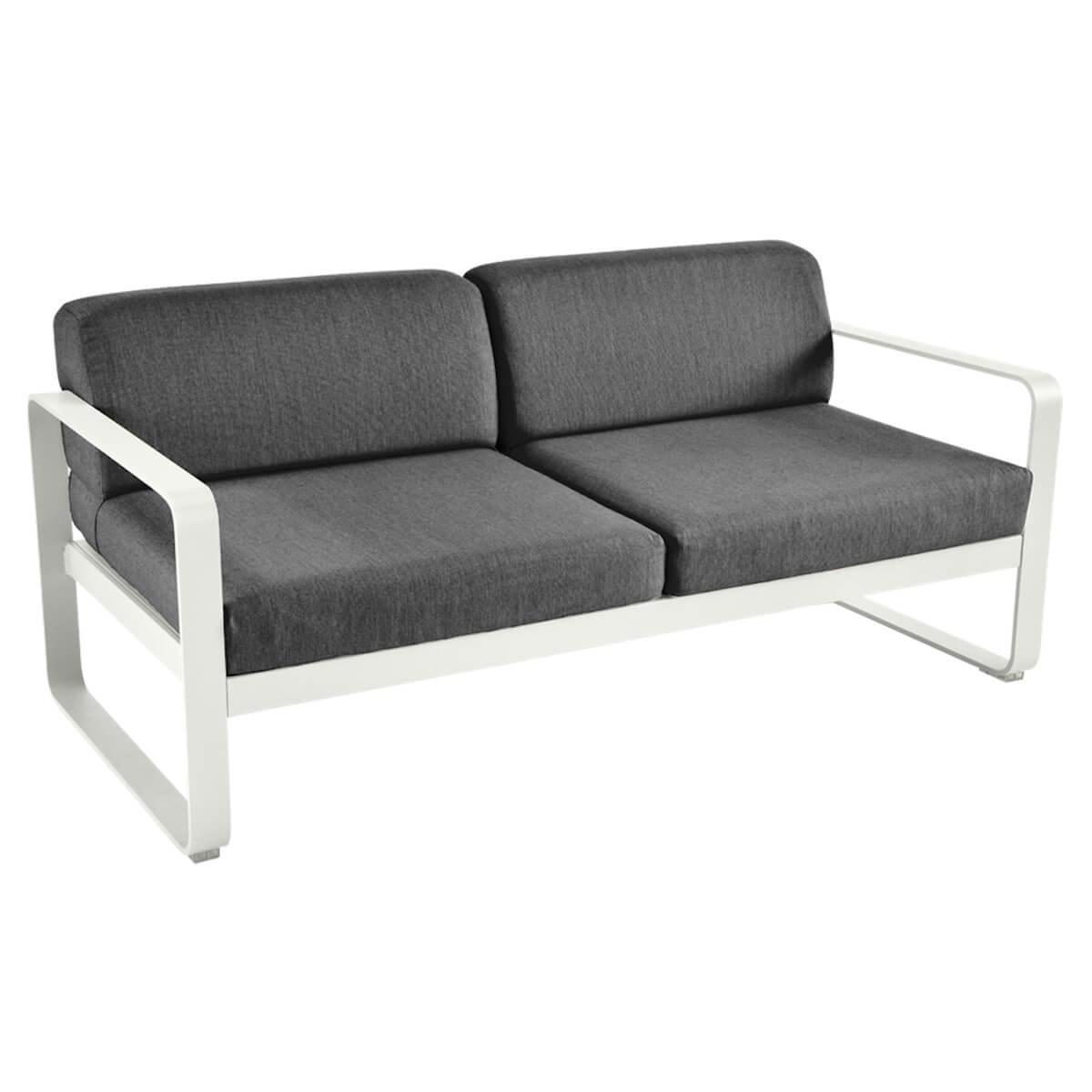 Canapé de jardin 2 places BELLEVIE Fermob gris argile-gris graphite