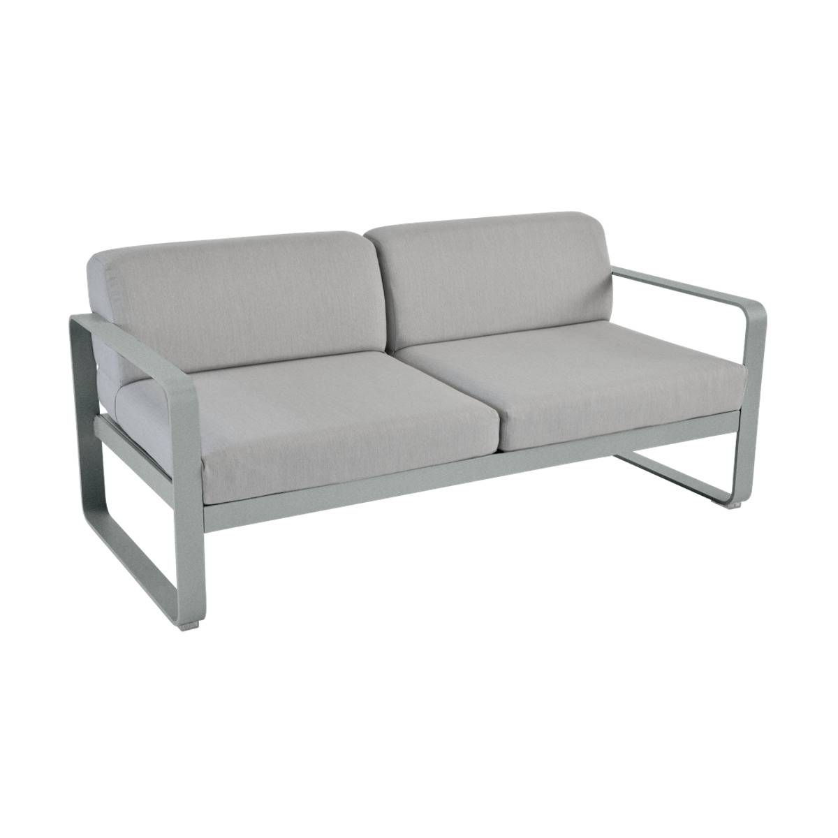 Canapé de jardin 2 places BELLEVIE Fermob gris lapilli-gris flanelle 