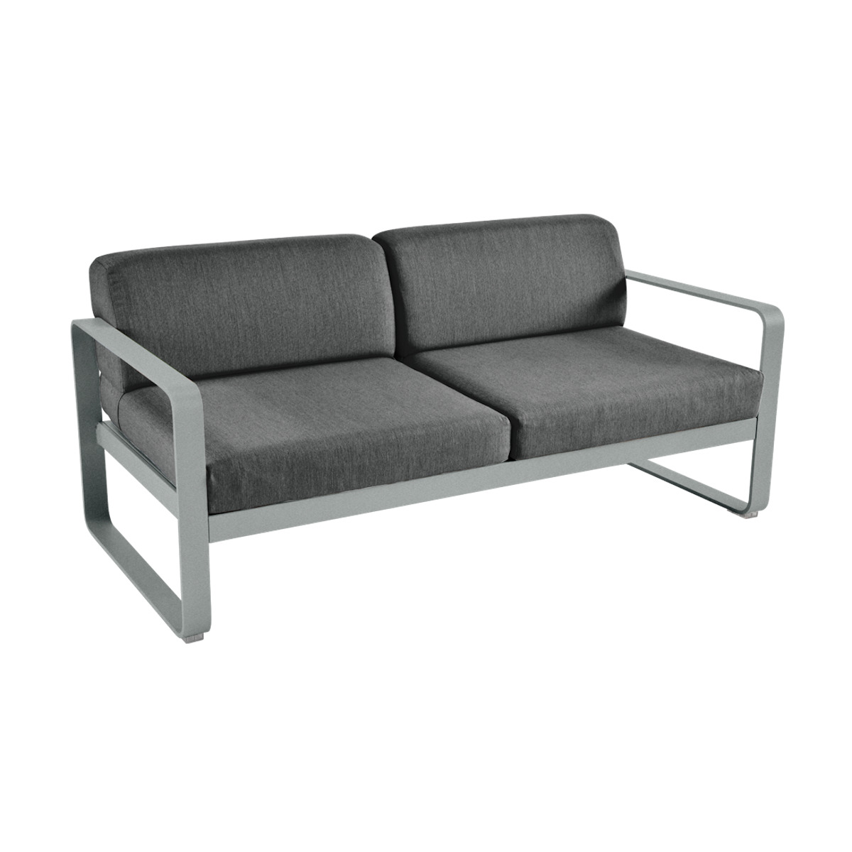 Canapé de jardin 2 places BELLEVIE Fermob gris lapilli-gris graphite 