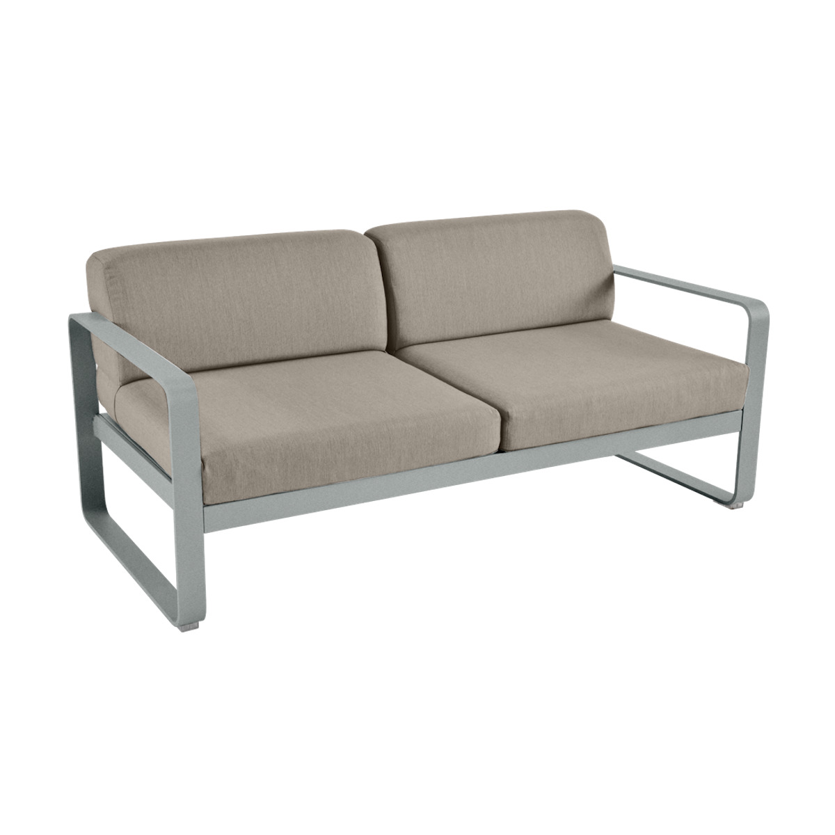 Canapé de jardin 2 places BELLEVIE Fermob gris lapilli-taupe grisé