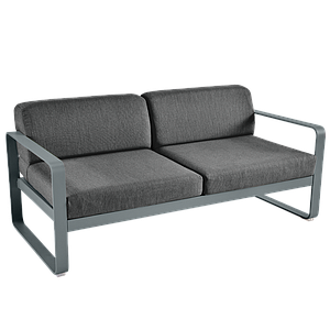 Canapé de jardin 2 places BELLEVIE Fermob Gris Orage-gris graphite