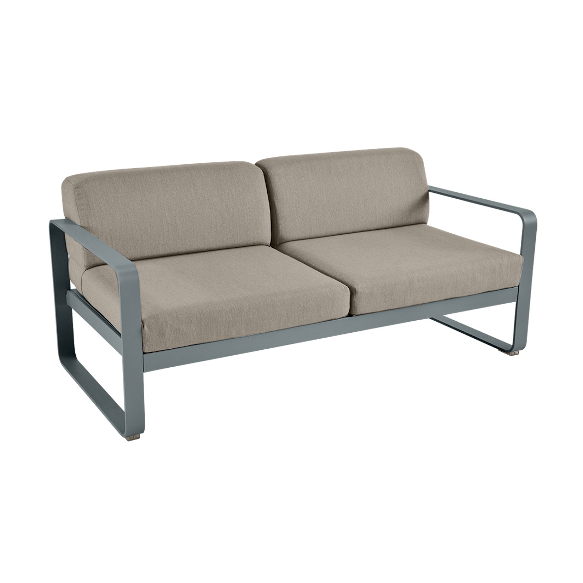 Canapé de jardin 2 places BELLEVIE Fermob gris orage-taupe grisé