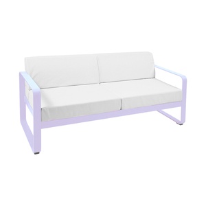 Canapé de jardin 2 places BELLEVIE Fermob guimauve-blanc grisé 