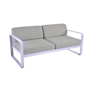 Canapé de jardin 2 places BELLEVIE Fermob guimauve-gris flanelle