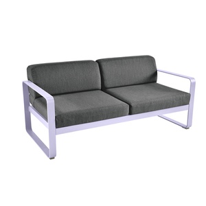 Canapé de jardin 2 places BELLEVIE Fermob guimauve-gris graphite