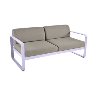 Canapé de jardin 2 places BELLEVIE Fermob guimauve-taupe grisé 