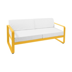 Canapé de jardin 2 places BELLEVIE Fermob miel NEW-blanc grisé