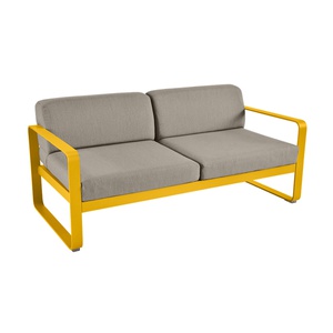 Canapé de jardin 2 places BELLEVIE Fermob miel NEW-taupe grisé