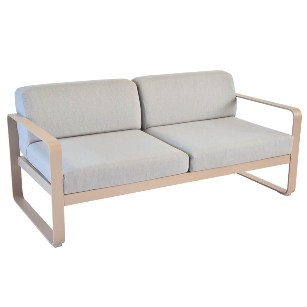Canapé de jardin 2 places BELLEVIE Fermob muscade-gris flanelle