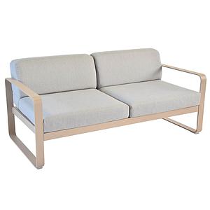 Canapé de jardin 2 places BELLEVIE Fermob muscade-gris flanelle