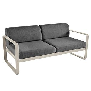 Canapé de jardin 2 places BELLEVIE Fermob muscade-gris graphite