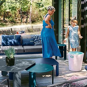Canapé de jardin 2 places BELLEVIE Fermob muscade-gris graphite