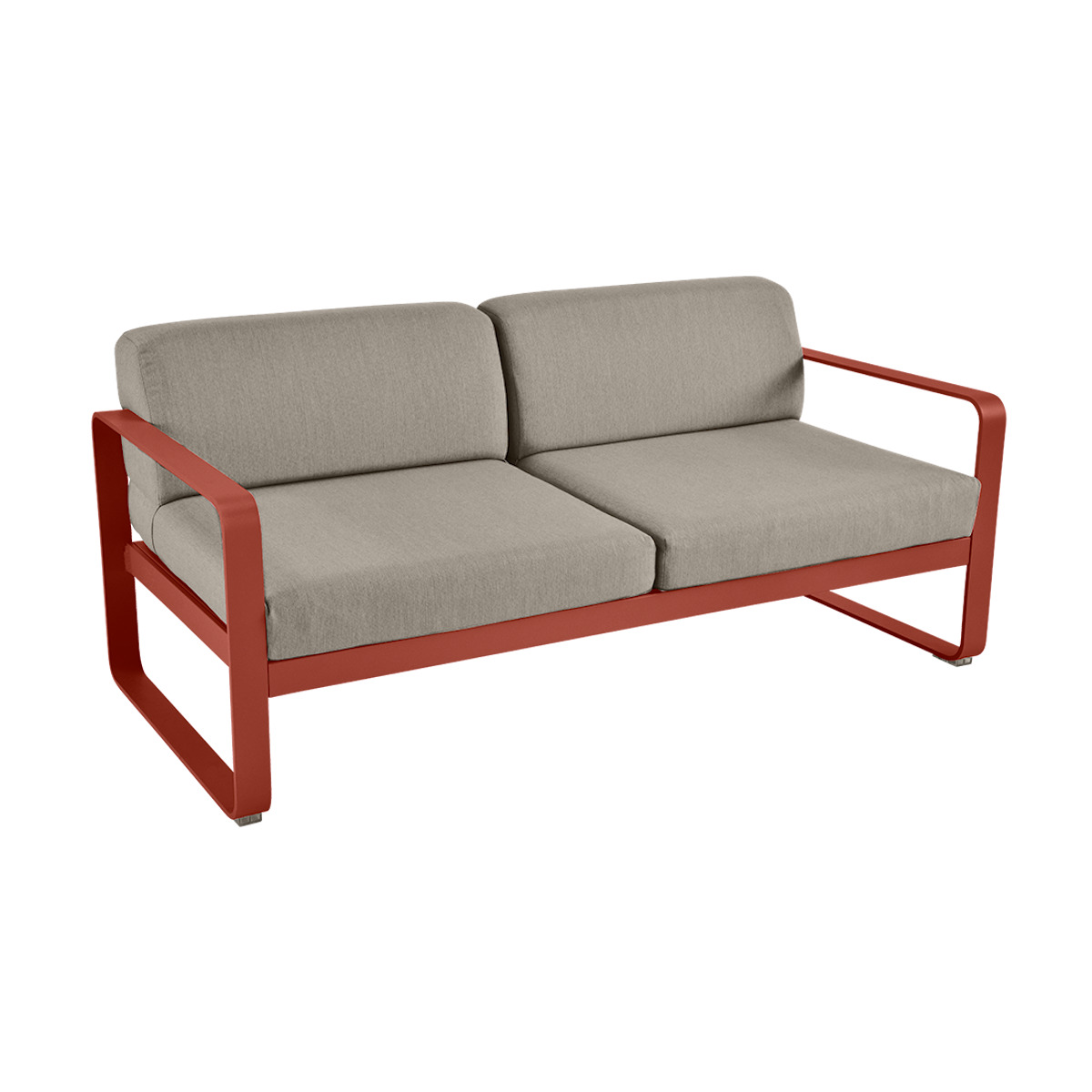 Canapé de jardin 2 places BELLEVIE Fermob ocre rouge-taupe grisé