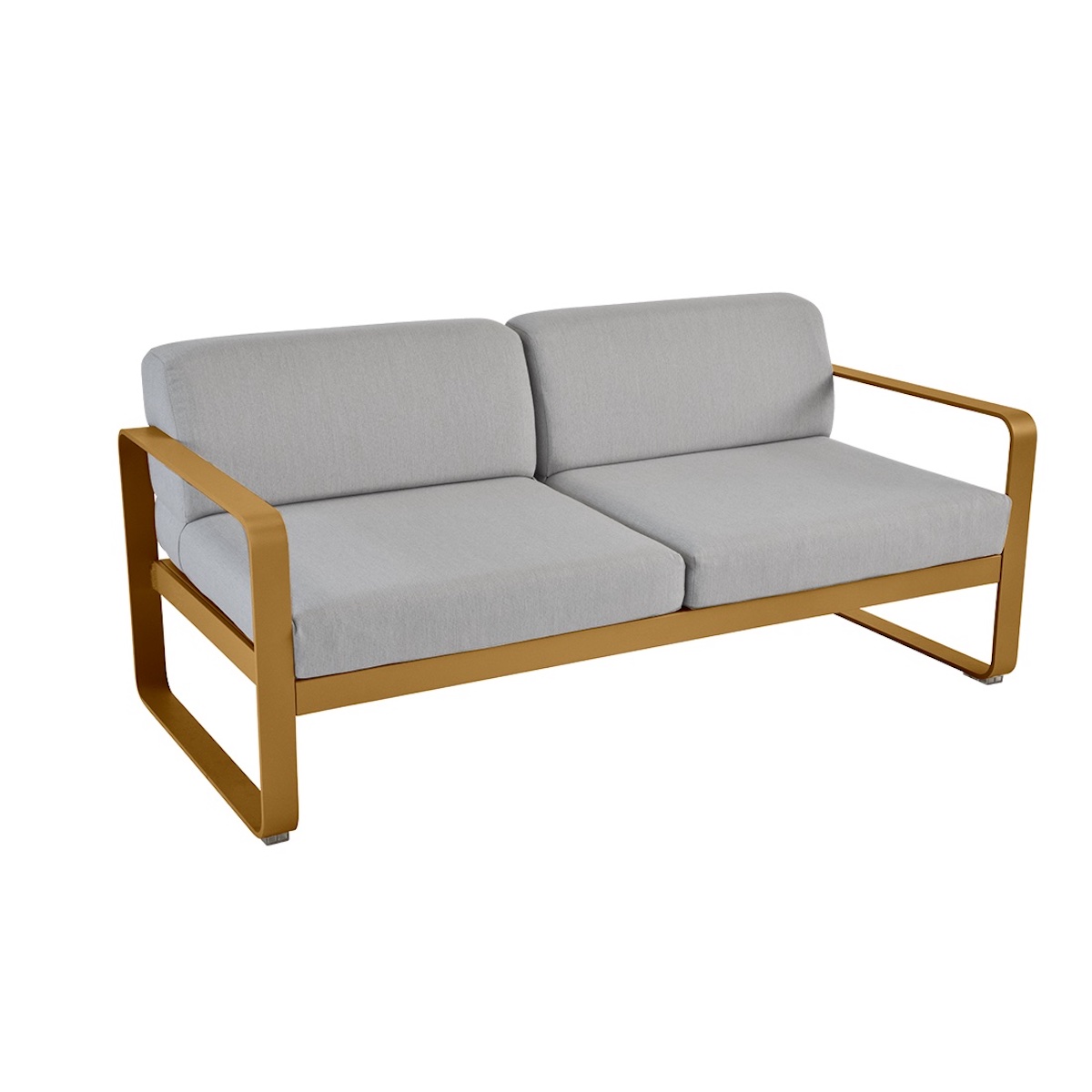 Canapé de jardin 2 places BELLEVIE Fermob pain d'épices-gris flanelle