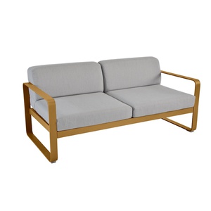 Canapé de jardin 2 places BELLEVIE Fermob pain d'épices-gris flanelle