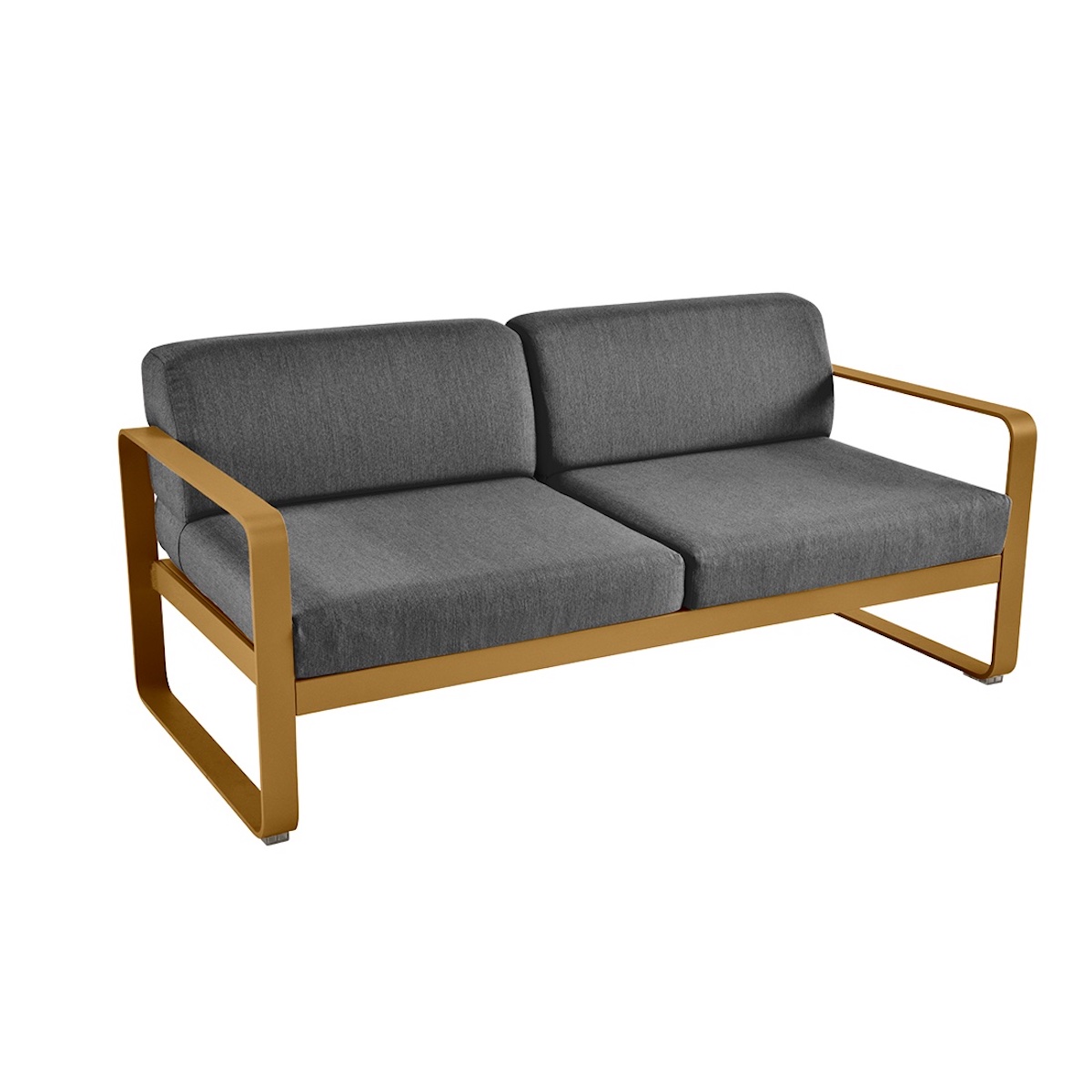 Canapé de jardin 2 places BELLEVIE Fermob pain d'épices-gris graphite