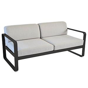 Canapé de jardin 2 places BELLEVIE Fermob réglisse-gris flanelle