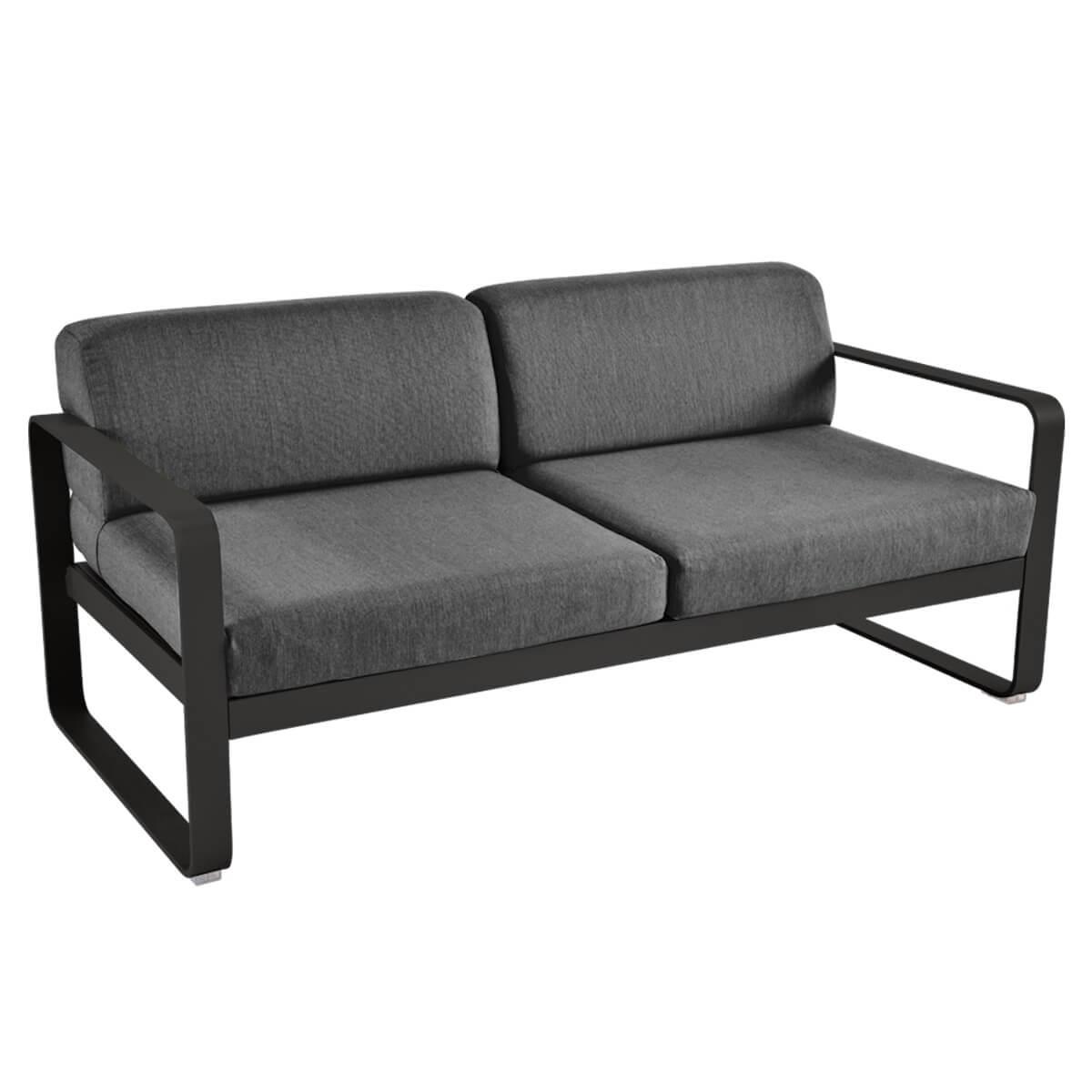 Canapé de jardin 2 places BELLEVIE Fermob réglisse-gris graphite