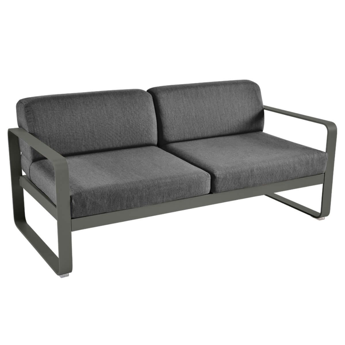 Canapé de jardin 2 places BELLEVIE Fermob romarin-gris graphite