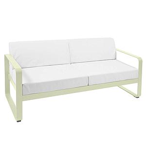 Canapé de jardin 2 places BELLEVIE Fermob tilleul-blanc grisé