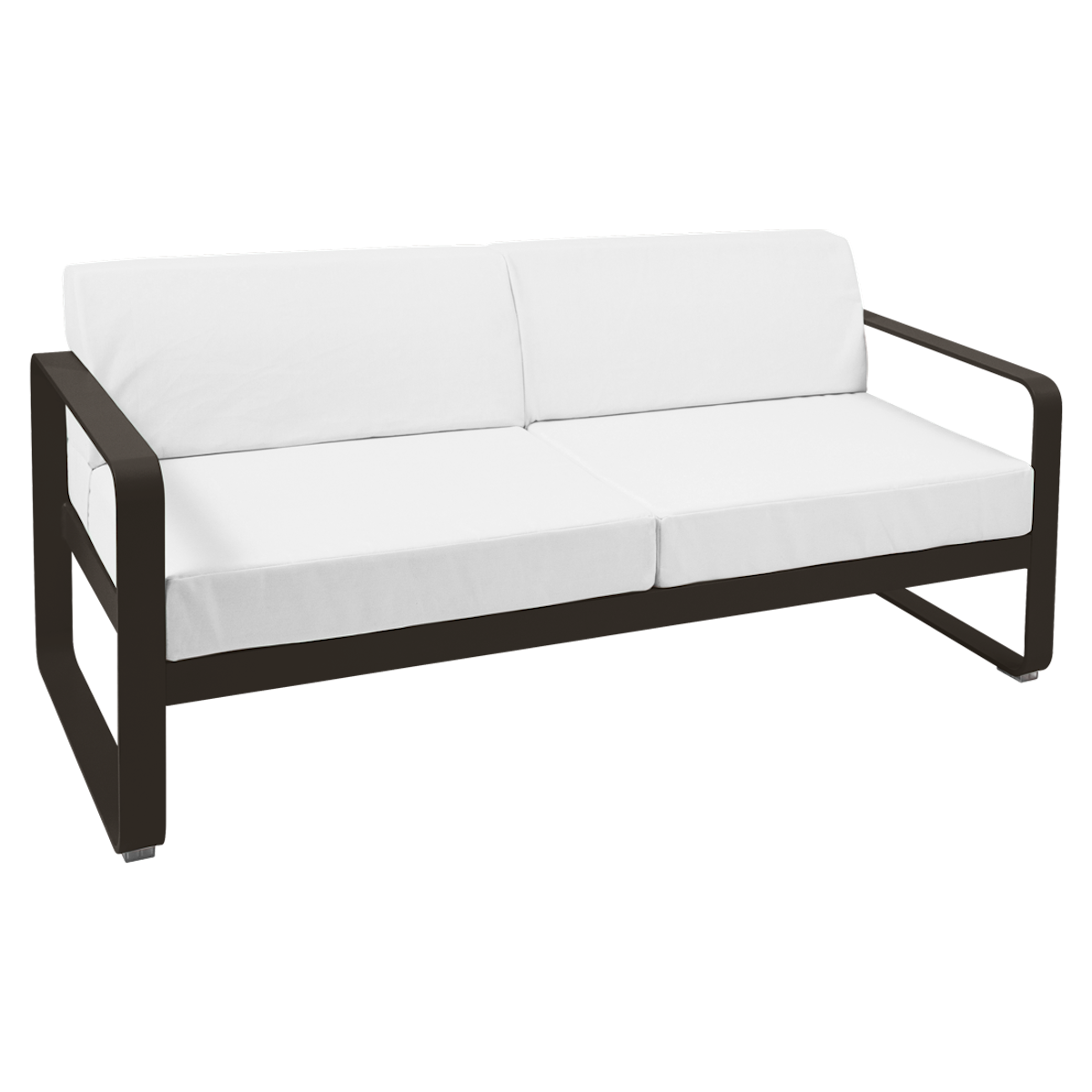 Canapé de jardin 2 places BELLEVIE Fermob tonka-blanc grisé