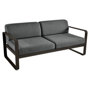 Canapé de jardin 2 places BELLEVIE Fermob tonka-gris graphite
