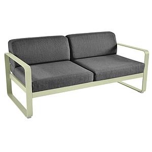 Canapé de jardin 2 places BELLEVIE Fermob vert tilleul- gris graphite
