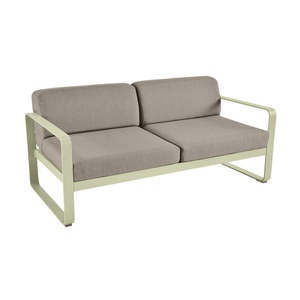Canapé de jardin 2 places BELLEVIE Fermob vert tilleul-taupe grisé