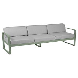 Canapé de jardin 3 places BELLEVIE Fermob cactus-gris flanelle