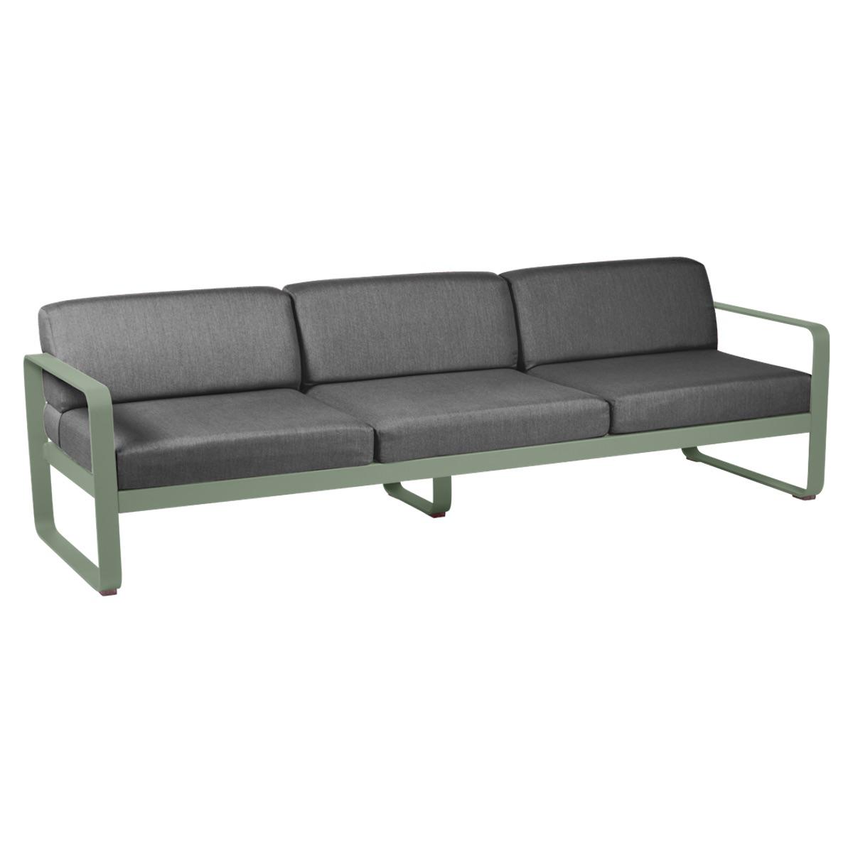 Canapé de jardin 3 places BELLEVIE Fermob cactus-gris graphite