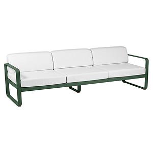 Canapé de jardin 3 places BELLEVIE Fermob cèdre-blanc grisé