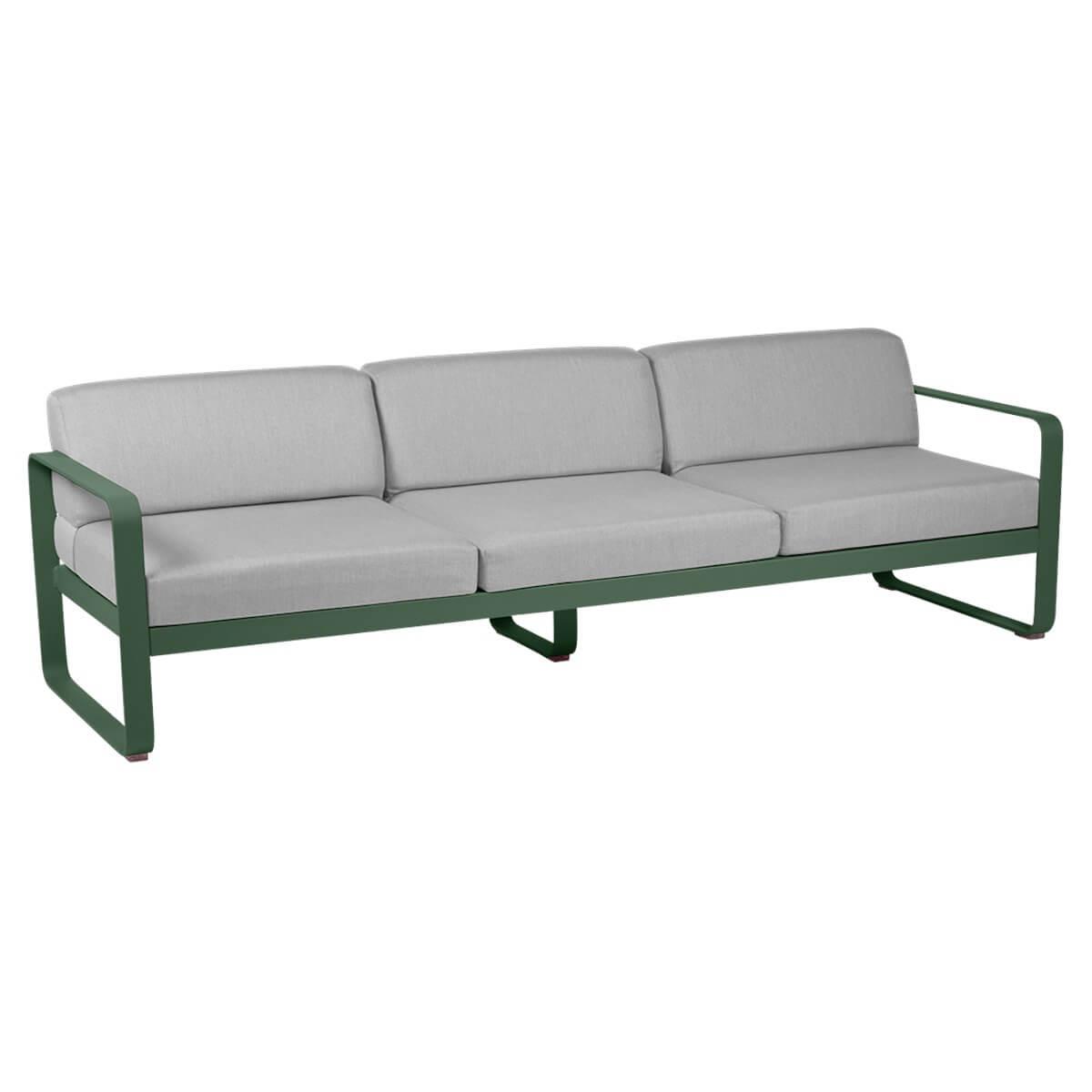 Canapé de jardin 3 places BELLEVIE Fermob cèdre-gris flanelle