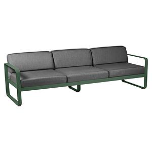 Canapé de jardin 3 places BELLEVIE Fermob cèdre-gris graphite