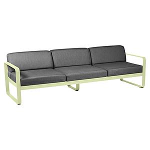 Canapé de jardin 3 places BELLEVIE Fermob citron givré-gris graphite
