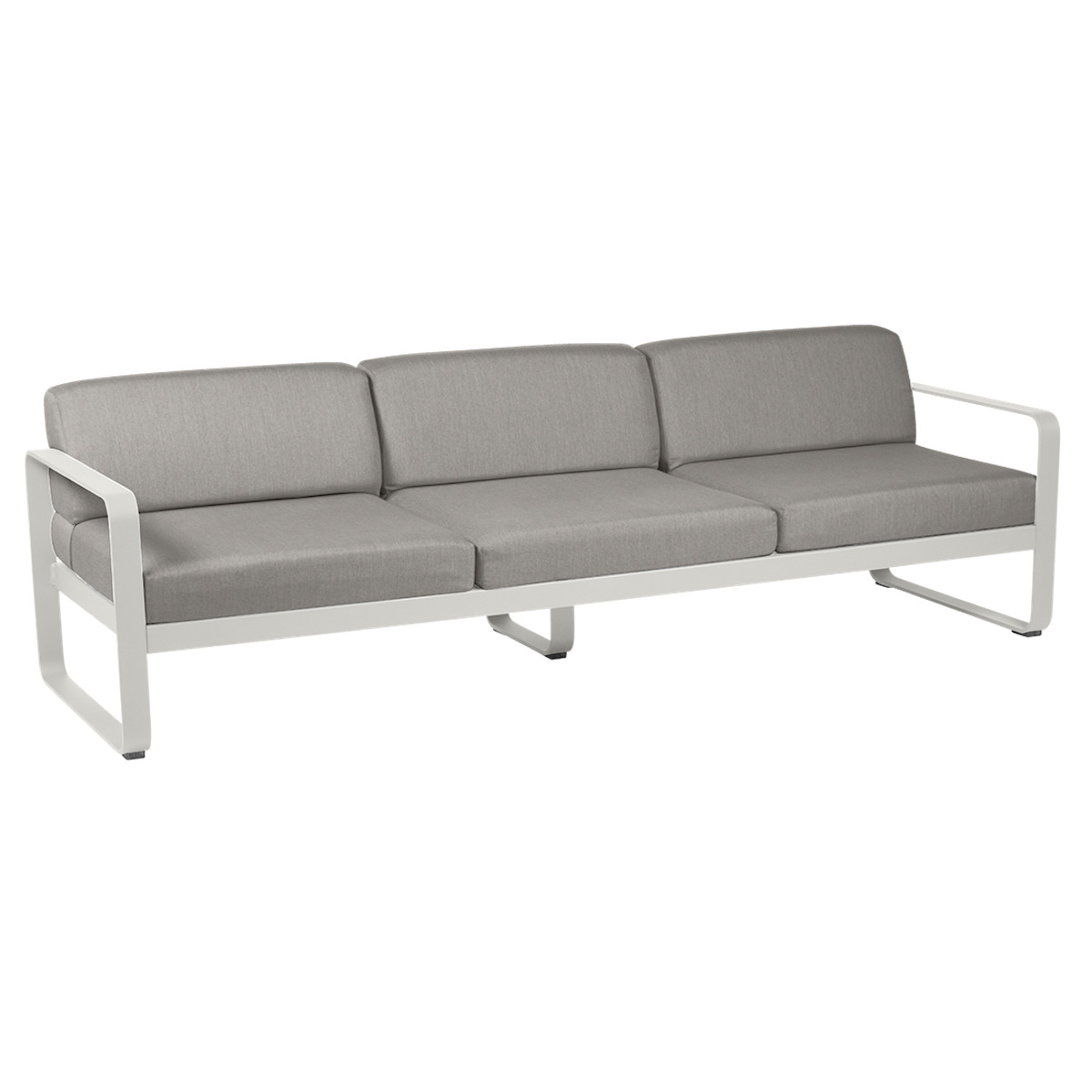 Canapé de jardin 3 places BELLEVIE Fermob gris argile-taupe grisé