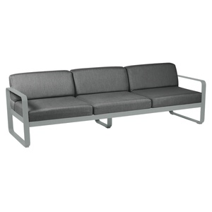 Canapé de jardin 3 places BELLEVIE Fermob gris lapilli-gris graphite