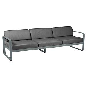 Canapé de jardin 3 places BELLEVIE Fermob gris orage-gris graphite