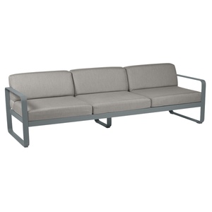 Canapé de jardin 3 places BELLEVIE Fermob gris orage-taupe grisé 