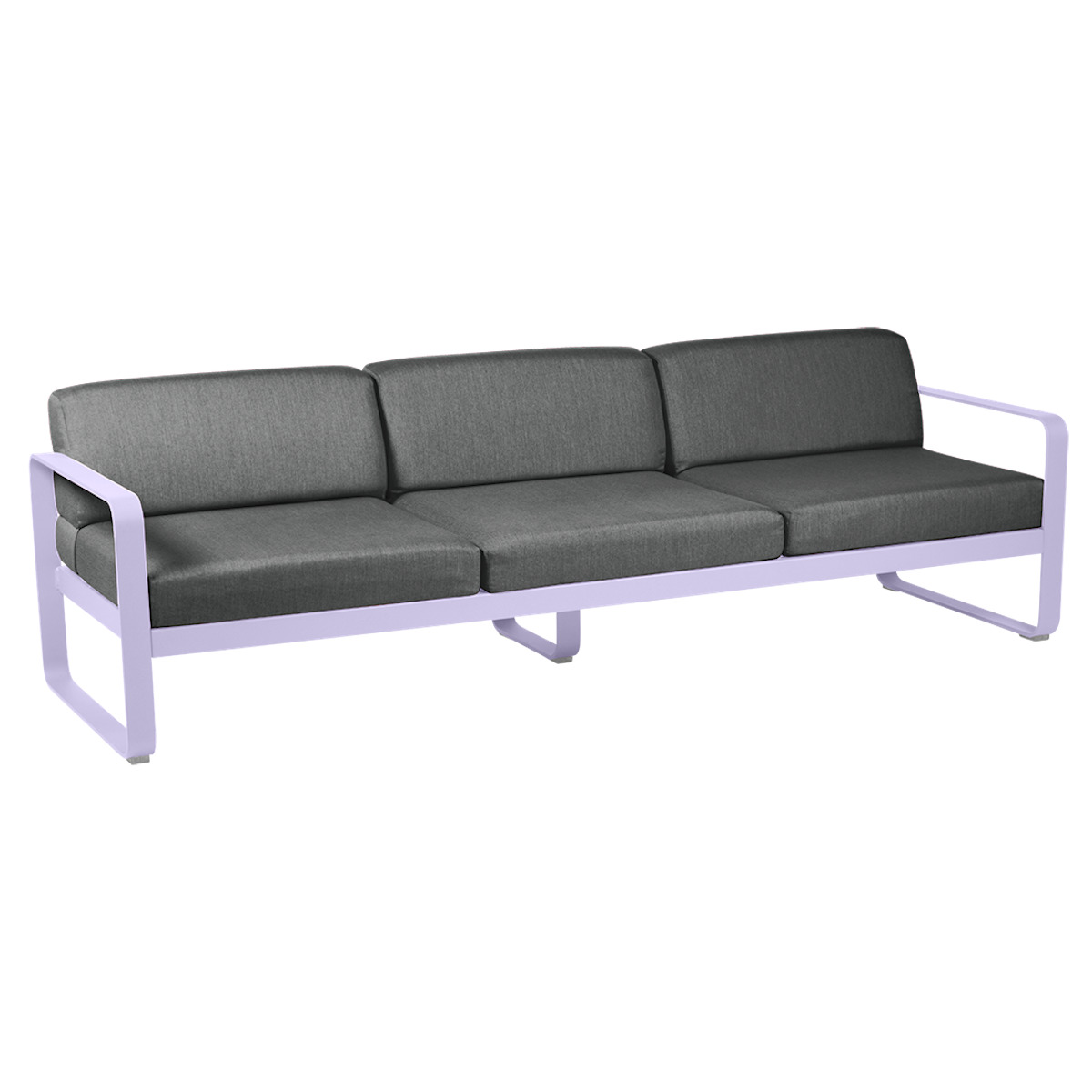 Canapé de jardin 3 places BELLEVIE Fermob guimauve-gris graphite