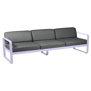 Canapé de jardin 3 places BELLEVIE Fermob guimauve-gris graphite