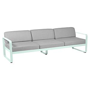 Canapé de jardin 3 places BELLEVIE Fermob menthe glaciale-gris flanelle