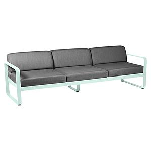 Canapé de jardin 3 places BELLEVIE Fermob menthe glaciale-gris graphite