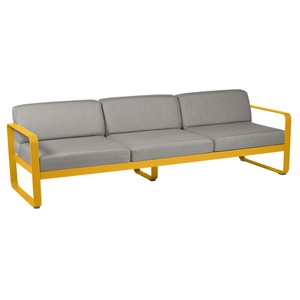Canapé de jardin 3 places BELLEVIE Fermob miel NEW-taupe grisé 
