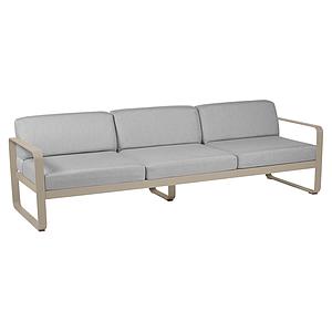 Canapé de jardin 3 places BELLEVIE Fermob muscade-gris flanelle