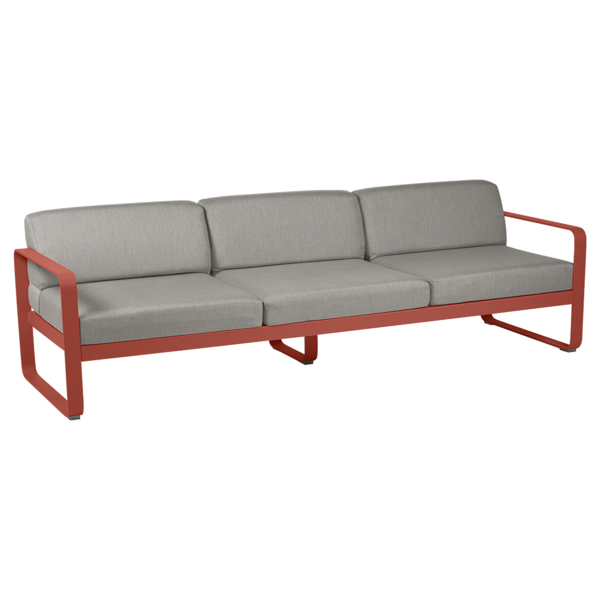 Canapé de jardin 3 places BELLEVIE Fermob ocre rouge-taupe grisé 